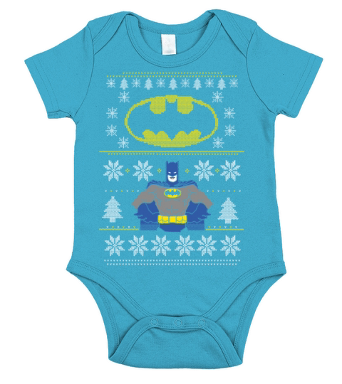 DC Comics Batman Christmas Ugly Sweater Short Sleeve Baby One-Piece