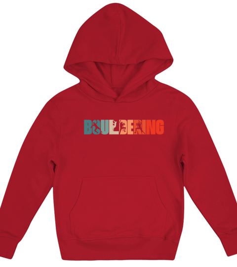 Retro Bouldering Climbing Climber Boulderer Kids Hoodie