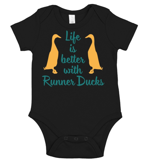 Runner ducks poultry gift duck owner Short Sleeve Baby One-Piece