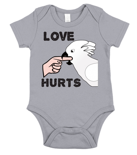 Love Hurts - Umbrella Cockatoo Parrot Short Sleeve Baby One-Piece