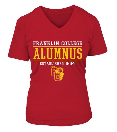 Franklin college Alumnus establised 1834 V-neck T-Shirt Woman