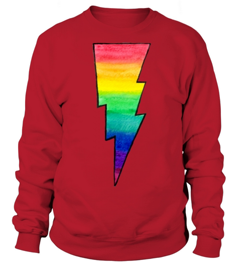 Rainbow Lightning Bolt - outlines Women's Sweatshirt