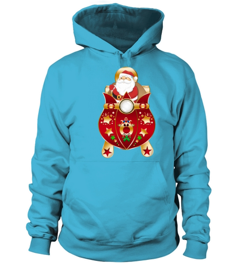 Santa Christmas Eve sleigh Men's Hoodie
