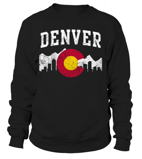 Colorado Flag Skyline Denver Women's Sweatshirt