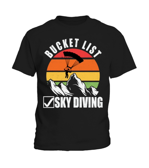 Bucket List Sky Diving Kids T-Shirt