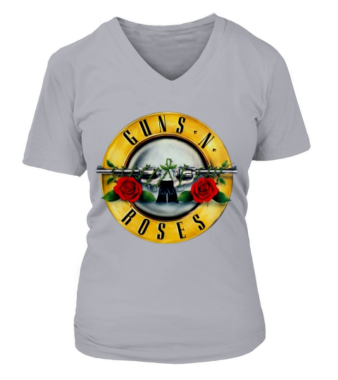 Guns N Roses Black shirt V-neck T-Shirt Woman