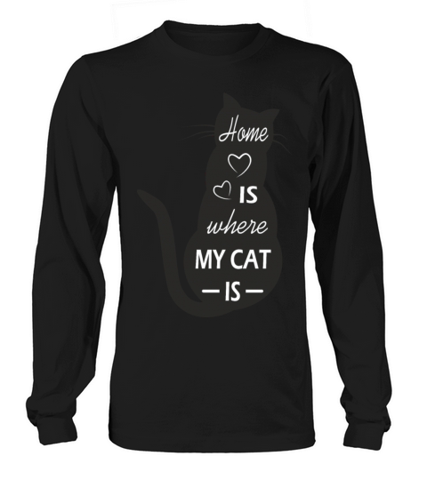 Home is where my cat is Silhouette cat Women's Long Sleeve