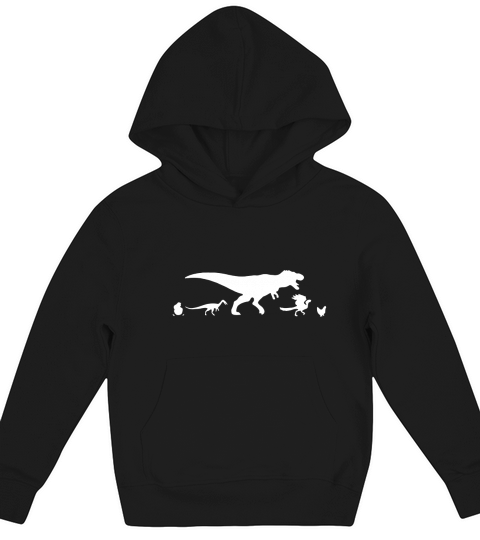T-Rex and Chicken Evolution Kids Hoodie