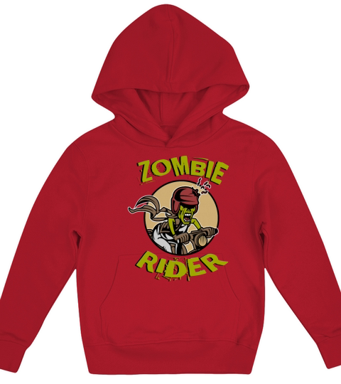 Zombie Rider Undead Bike Cycle Gift Kids Hoodie