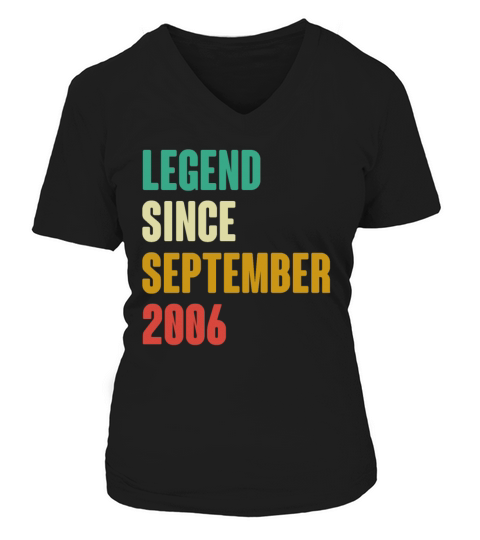 September 2006 16th Birthday 16 Years Old Bday Gi V-neck T-Shirt Woman