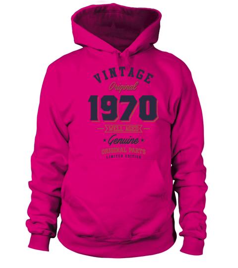 Vintage 1970 Born in 1970 Retro Birthday Gift Women's Hoodie
