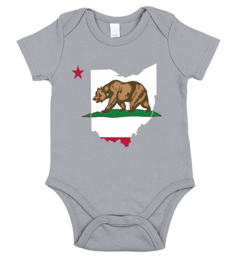 Ohio California Funny Pride Flag Apparel T-Shirts Short Sleeve Baby One-Piece