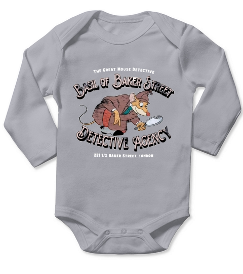 The Great Mouse Detective Basil Of Baker Street Detective Sagency Long Sleeve Baby One-Piece