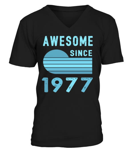 1977 Birthday Retro Vintage Gift 42nd Men's V-Neck T-shirt