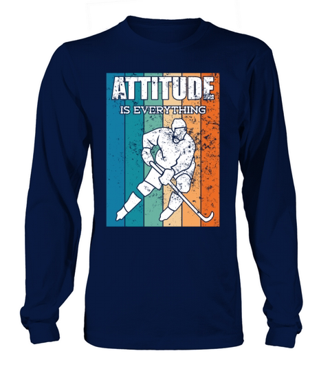 Funny Ice Hockey Player Attitude Is Everything Women's Long Sleeve