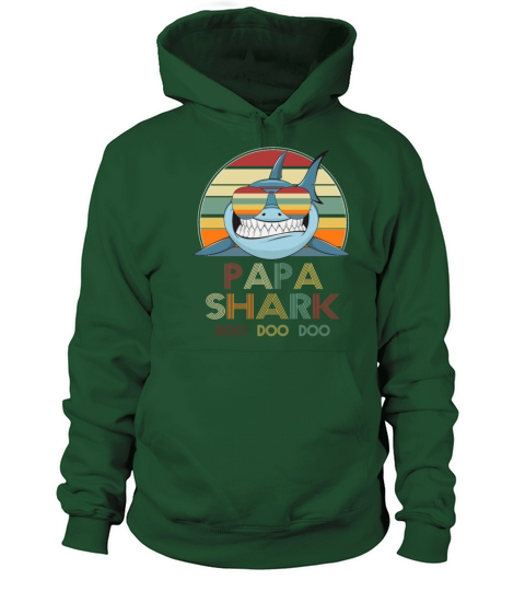 Retro Vintage Papa Shark Tshirt gift for Father Women's Hoodie