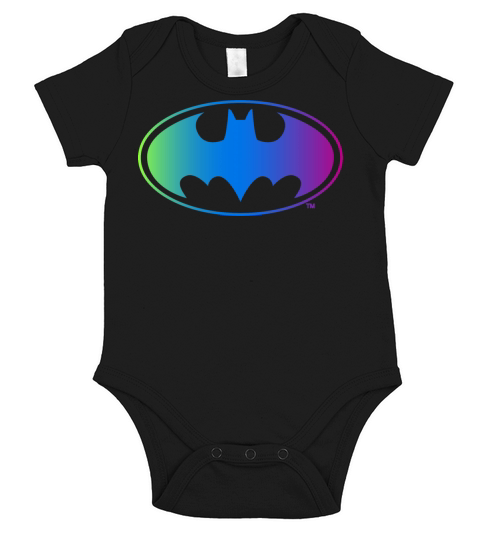 Batman Neon Logo Colors Short Sleeve Baby One-Piece