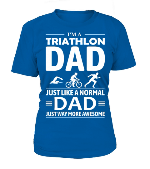 Swim Bike Run Triathlon Triathlete Dad Fathers day Women's T-Shirt