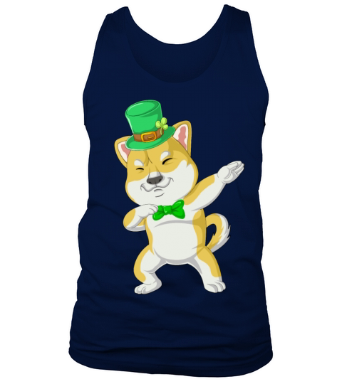 dabbing shiba inu st patricks day Men's Tank Top