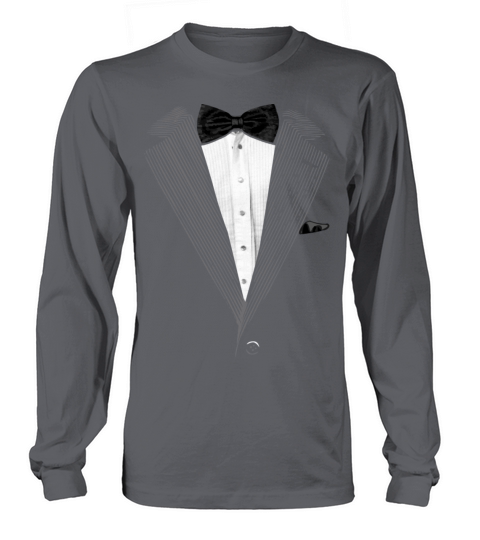 Realistic Tuxedo bow tie and sear sucker Women's Long Sleeve