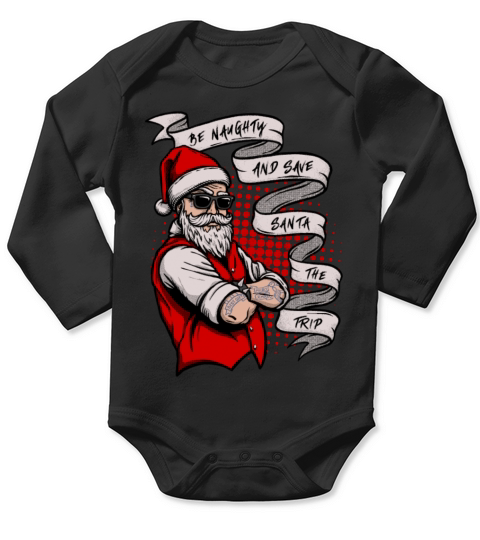 Be Naughty Long Sleeve Baby One-Piece