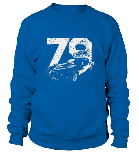 1979 Trans Am Three Quarter View with Year Dark Color Sweatshirt Unisex