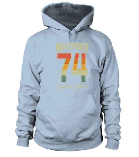 Vintage 45th Birthday November 1974 Sports Gift Women's Hoodie