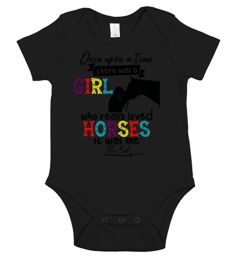 A Girl Who Really Loved Horses Girl Horseback Gift Short Sleeve Baby One-Piece