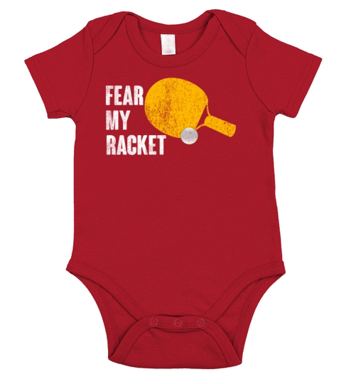 Fear My Racket Funny Ping Pong Table Tennis Short Sleeve Baby One-Piece