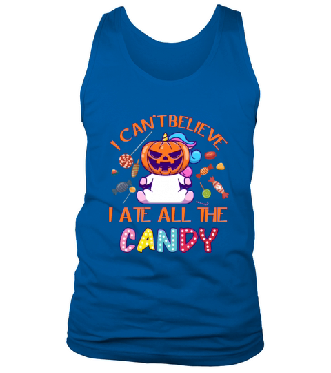Little Unicorn Pumpkin Halloween Rainbow Lover Men's Tank Top