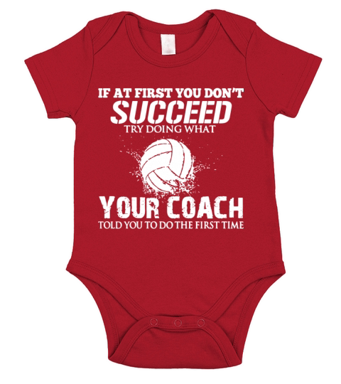 IF AT FIRST YOU DONT SUCCEED VOLLEYBALL SHIRT Short Sleeve Baby One-Piece