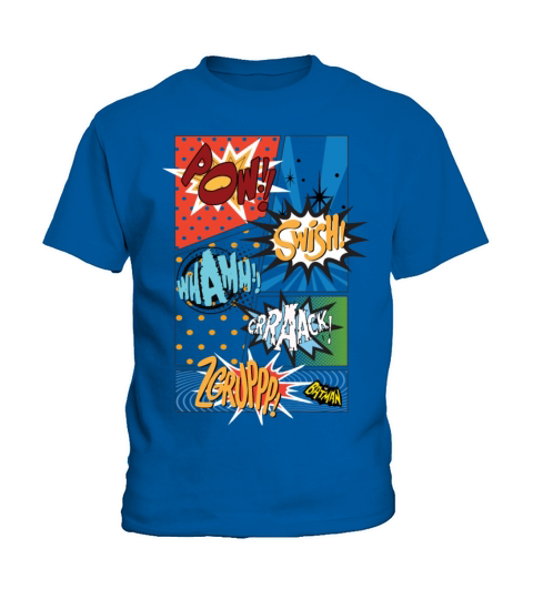DC Comics Batman Various Sound Effects Panels Kids T-Shirt