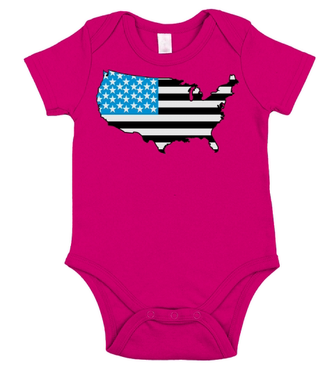 American Flag USA Shape Short Sleeve Baby One-Piece
