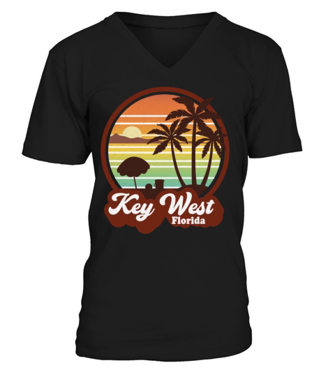 Vintage Key West Florida Retro 60s 70s Men's V-Neck T-shirt