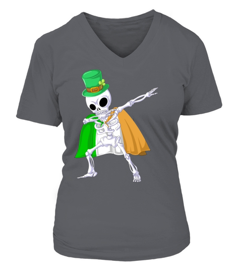 dabbing skeleton st patricks day Women's V-Neck T-shirt