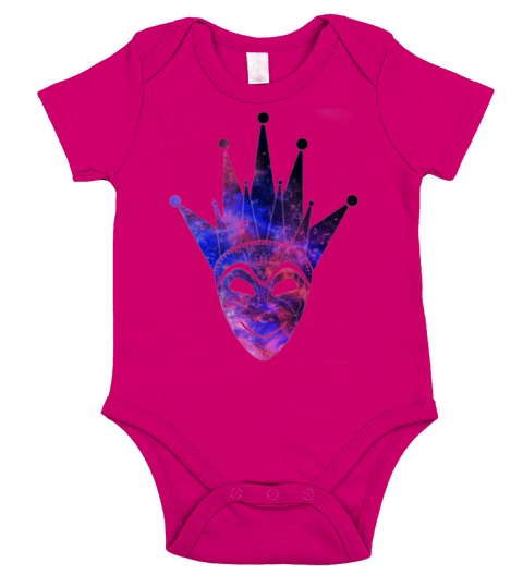 Boris Brejcha Mask Logo Galaxy Nebula Short Sleeve Baby One-Piece