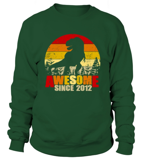 7Th Birthday Gift Dinosaur 7 Year Old Awesome Sinc Men's Sweatshirt
