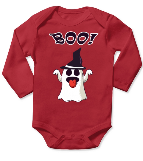 pumpkin ghost Long Sleeve Baby One-Piece