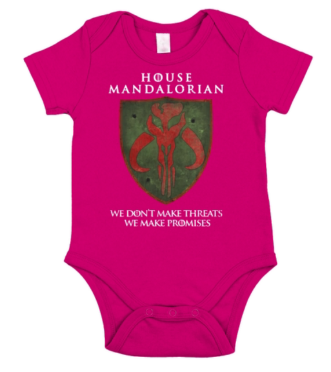 House Mandalorian We dont make threats We make promises Short Sleeve Baby One-Piece
