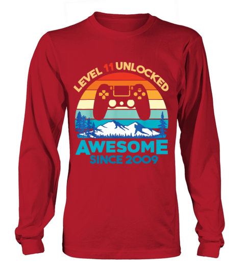Unlocked Birthday 11 Years Old Awesome Since 2009 Women's Long Sleeve