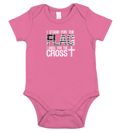 I stand for the flag I kneel for the cross Short Sleeve Baby One-Piece