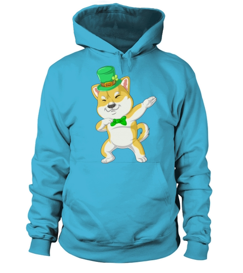 dabbing shiba inu st patricks day Women's Hoodie