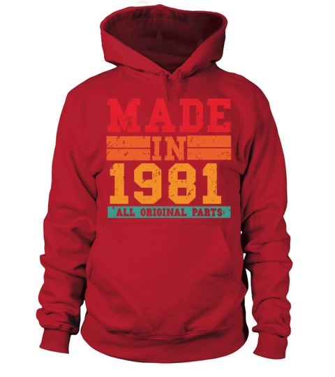 1981 Birthday Vintage Saying Men's Hoodie