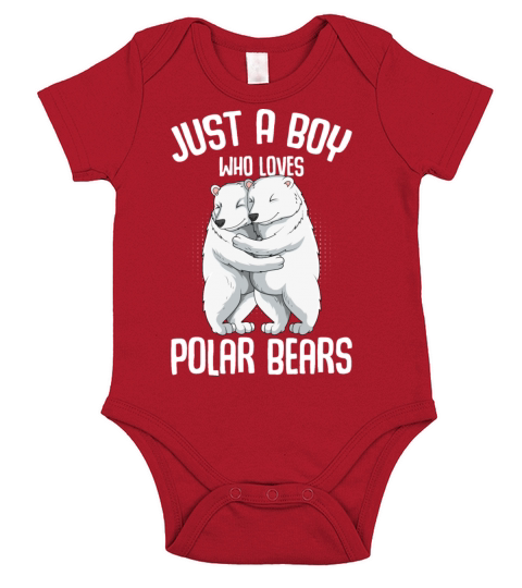 Polar bear boys children gift Short Sleeve Baby One-Piece