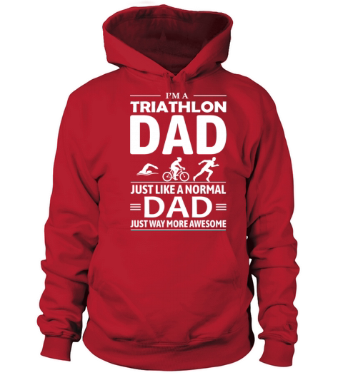 Swim Bike Run Triathlon Triathlete Dad Fathers day Women's Hoodie