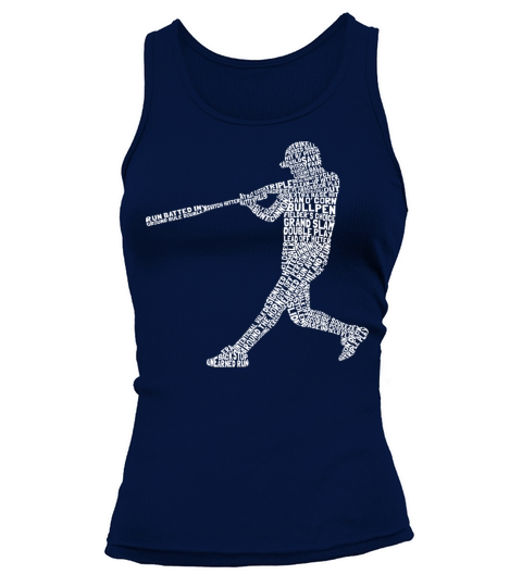 Softball Baseball Player Typography Women's Tank Top
