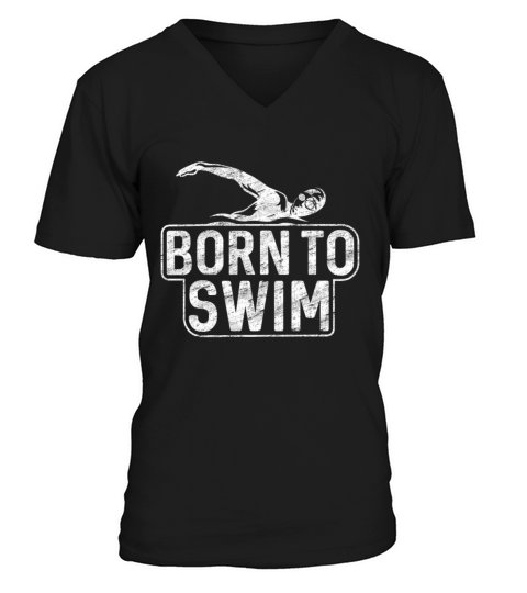 swimming Men's V-Neck T-shirt