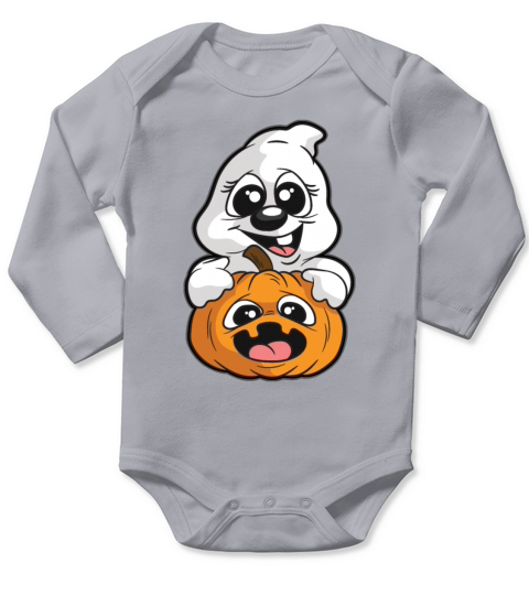 Pumpkin Ghost Long Sleeve Baby One-Piece