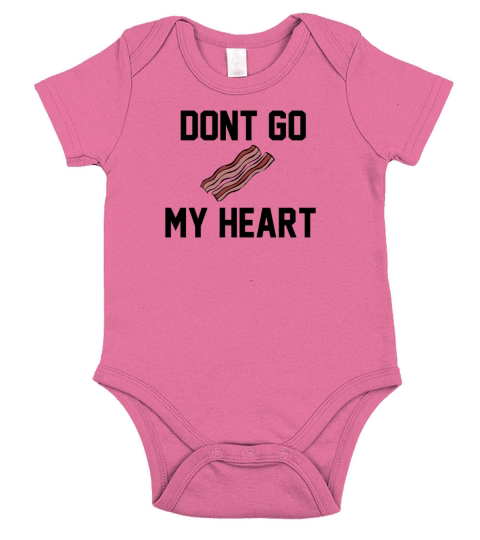 Bacon My Heart Short Sleeve Baby One-Piece