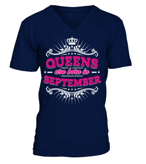 Queens Are Born In September Birthday Shirt Men's V-Neck T-shirt